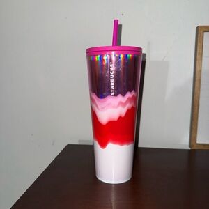 Starbucks Vibrant Pink and Red Tumbler